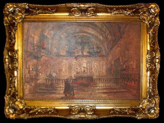 framed  Wyke Bayliss Notre Dame Chapel, ta009-2